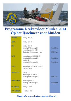 Programma Drakenvloot Muiden 2014 Op het IJsselmeer voor Muiden
