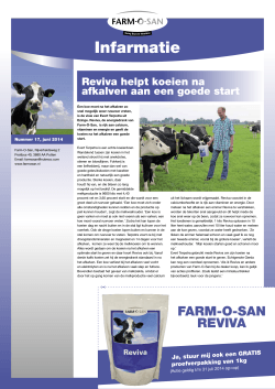 Klik hier voor de Infarmatie nr 17, juni 2014 - Farm-O-San