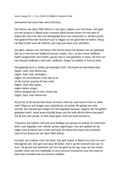 Een geit, cadeau voor het leven - PKN-Surhuisterveen