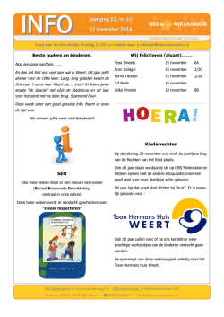 info 11 - OBS Molenakker