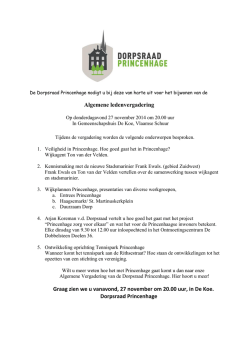 ledenvergadering dorpsraad 27-11-2014