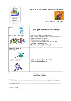 Jules gaat logeren bij oma en opa!