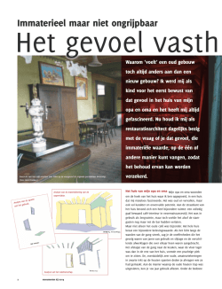 Immaterieel maar niet ongrijpbaar