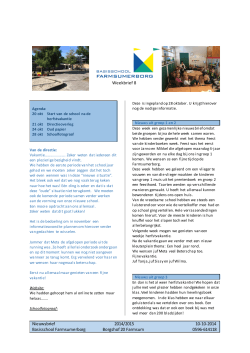 Nieuwsbrief 2014/2015 10-10-2014 Basisschool Farmsumerborg