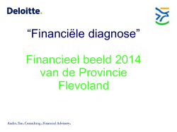 Financiële diagnose - Provincie Flevoland
