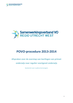 POVO-‐procedure 2013-‐2014 - swvvo-ruw