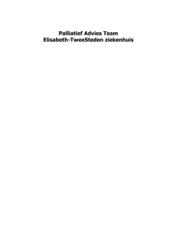 Folder Palliatief Advies Team Elisabeth