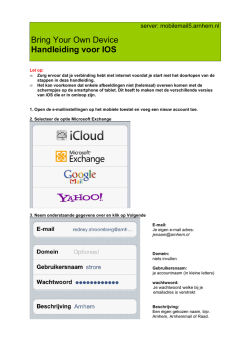 Handleiding instellen email op een mobiel toestel