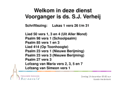 Psalm 23 vers 1 - Hervormde Gemeente Barneveld