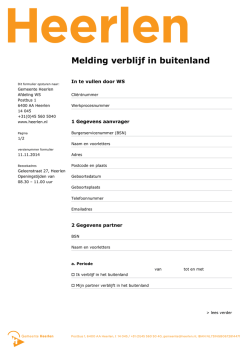 Melding verblijf in buitenland
