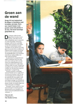 Groen aan de wand - Agnes van den Berg