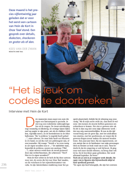 “Het is leuk om codes te doorbreken”