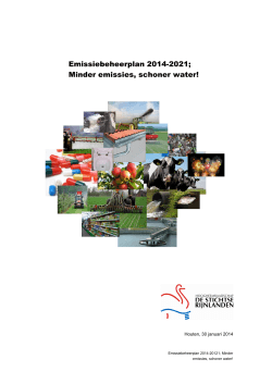 Emissiebeheerplan 2014-2021 - Hoogheemraadschap De Stichtse