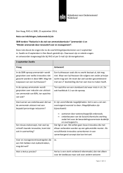 NvI ammoniak 25 sep 2014 - Rijksdienst voor Ondernemend