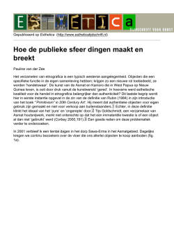Hoe de publieke sfeer dingen maakt en breekt