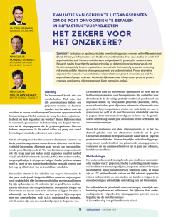HET ZEKERE VOOR HET ONZEKERE?