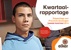 Bijlage 3: 2e kwartaalrapportage 2014 Elker