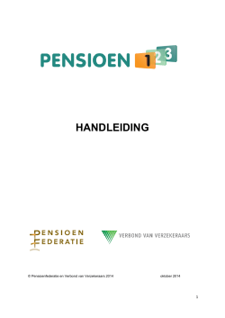 HANDLEIDING - Pensioen123