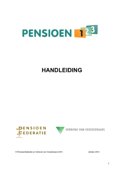HANDLEIDING - Pensioen123