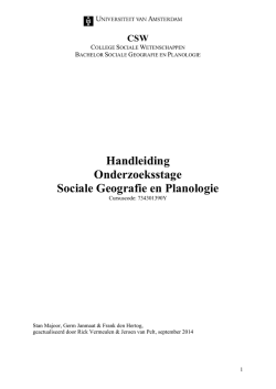 Handleiding Onderzoeksstage 2014-2015