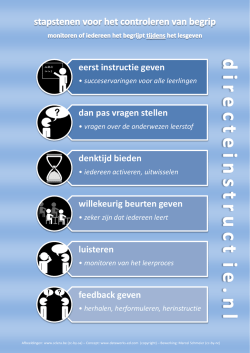 eerst instructie geven dan pas vragen stellen