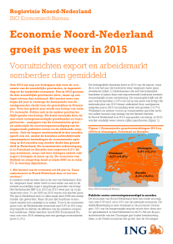 Economie Noord-Nederland groeit pas weer in 2015