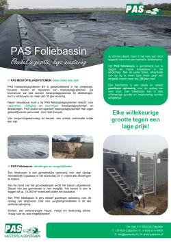 PAS Foliebassin - PAS Mestopslagsystemen