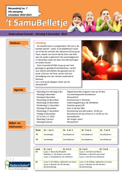 Samubelletje nr. 08 14e jaargang schooljaar 2014-2015
