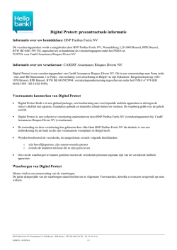 Digital Protect: precontractuele informatie
