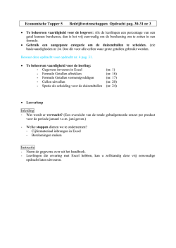 Economische Topper 5 Bedrijfswetenschappen Opdracht pag. 30