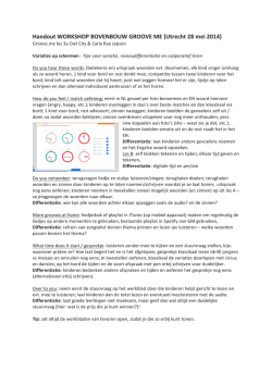 Hand-out bij de workshop