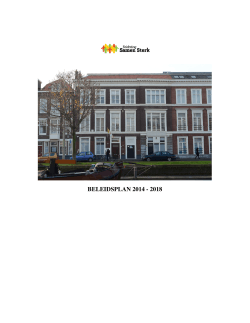 BELEIDSPLAN 2014 - 2018 - Stichting Samen Sterk