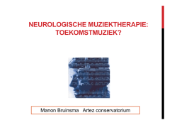 Neurologische Muziektherapie: toekomstmuziek!