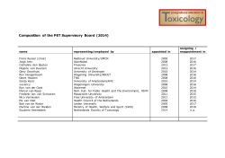 Composition of the PET Supervisory Board (2014)