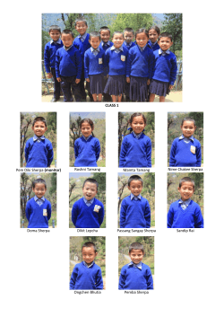 CLASS 1 Pem Diki Sherpa (monitor) Roshni Tamang Mamta
