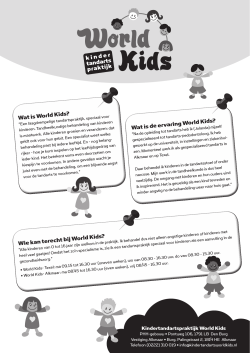 Even voorstellen_texel_2014.indd - Kindertandartspraktijk World Kids