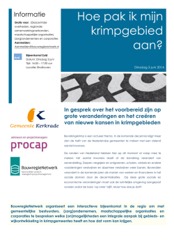 Hoe pak ik mijn krimpgebied aan?