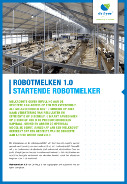 ROBOTMELKEN 1.0 STARTENDE ROBOTMELKER