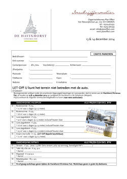 Inschrijfformulier Havixhorst Christmas Fairx