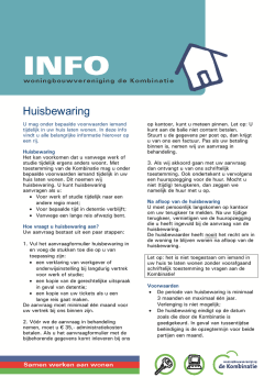 Info Huisbewaring