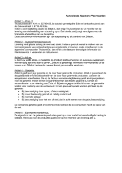 Downloaden van de aanvullende algemene voorwaarden
