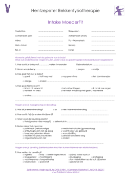 intake MoederFit - Fysiobommelerwaard.nl