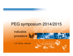 PEG symposium 2014/2015