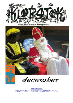 Klopstok december 2014 - Scouts 25 Sint Joris
