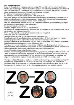 Een nieuw kinderboek Begin 2013 raakte Jean in gesprek met oud