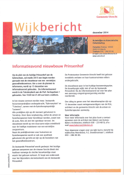 Informatieavond nieuwbouw Prinsenhof