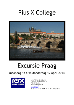 Pius X College Excursie Praag