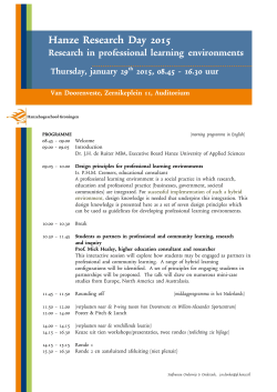 Hanze Research Day 2015
