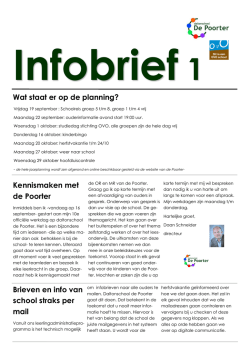 Infobrief 1 - Daltonschool De Poorter