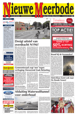 Dreigt uitstel van overdracht N196?